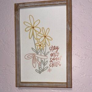 Floral Wall Art with Inspirational Quote
